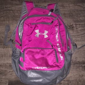 Under armour back pack pink